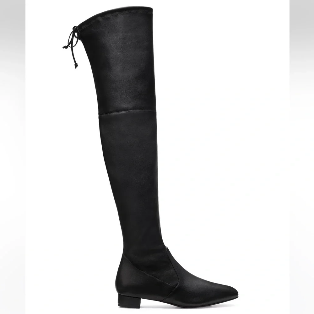 Stuart Weitzman Genna 25 City Boot Stretch Nappa Leather OTK Black Sz 5